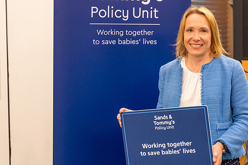 Helen Morgan supporting the campaign to save babies' lives