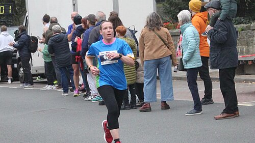 Helen Morgan MP running the Oswestry 10k in October 2025