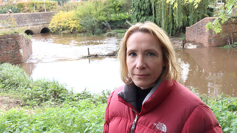 Helen Morgan at the River Roden