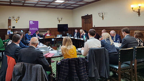 Helen chairing the digital roundtable meeting