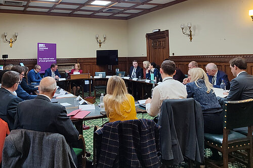 Helen chairing the digital roundtable meeting