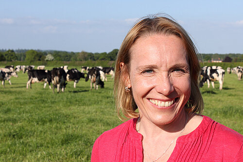 Helen at a farm in North Shropshire
