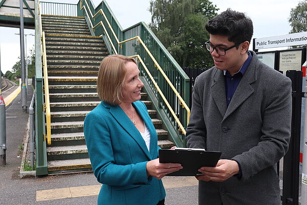 Helen Morgan at Whitchurch Station