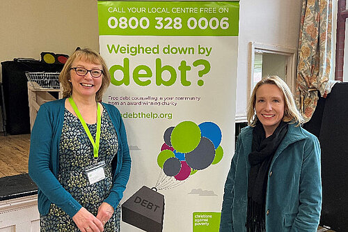 Helen Morgan MP with Carolyn from CAP