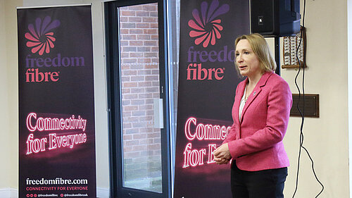 Helen at last year's Freedom Fibre awards