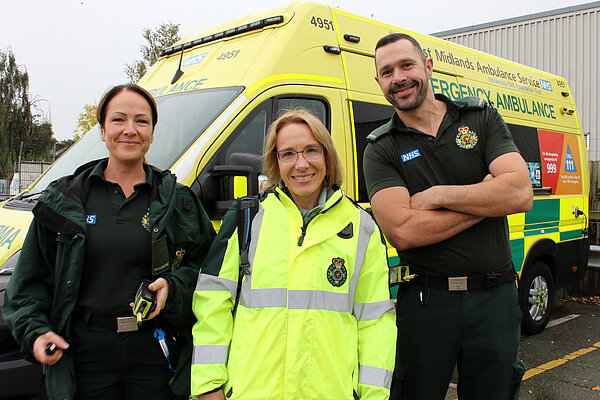 Helen starts a 12-hour ambulance shift with local paramedics