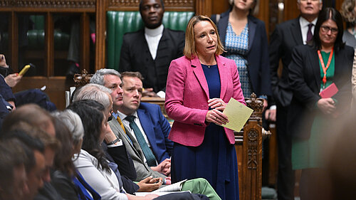 Helen on her feet in the House of Commons