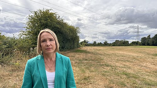 Helen Morgan MP at Lower Frankton substation site